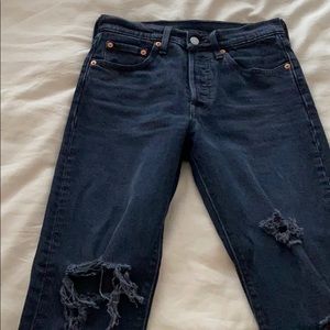 501 skinny black ripped Levi’s